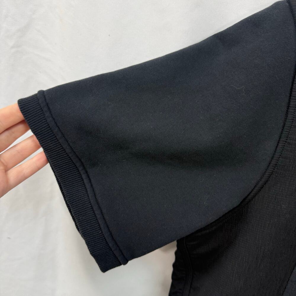 Lululemon Cotton French Terry + Swift T-Shirt Top Black Short Sleeve Crop 6/8 - Picture 4 of 4